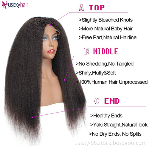 Hot Selling Wholesale 100% Unprocessed Virgin Indian Cuticle Aligned Lace Closure Human Hair Wigs